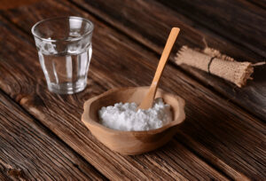 Make a paste of baking soda and water.